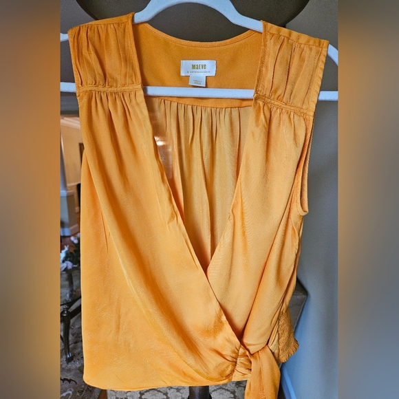 NWOT Maeve by Anthropologie melon/orange tank wrap top - Picture 11 of 12